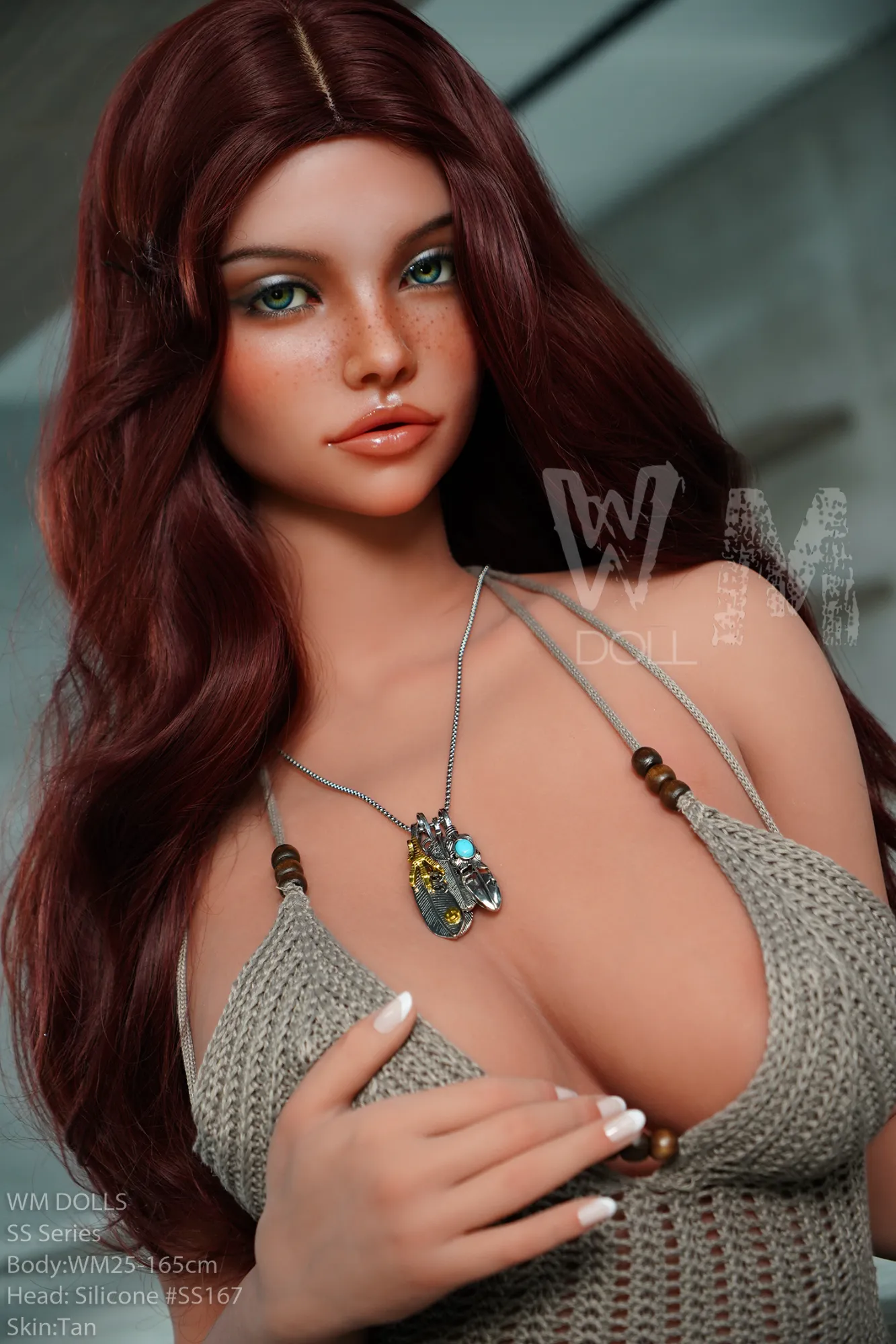 165cm (5ft5) E-Cup Ultra-Realistic Silicone Head + TPE Body Hybrid Sex Doll, ROS Head #SS167